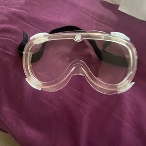 Clear Safety Goggles with Black Strap Brand New